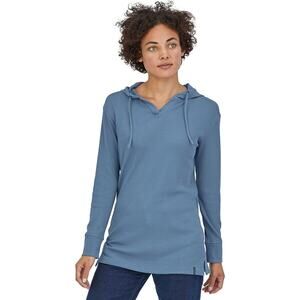 Patagonia Organic Cotton Waffle Tunic Pullover Hoodie Dusty Blue Size Small
